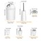 Eggracks 6 Pcs Bathroom Accessories Set including Soap Dispenser | Toothbrush Holder | Tumbler | Soap Dish | Toilet Cleaning Brush and Trash Can